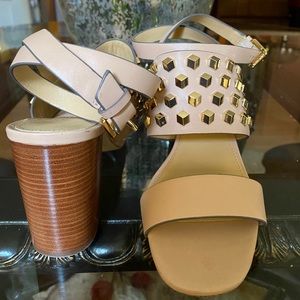 Michael Kors authentic tan studded sandals.